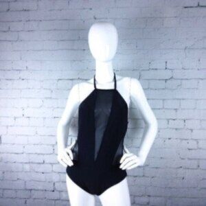 Ted Baker Mesh Panel One Piece Swimsuit Black